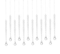 12 Acrylic Icicles & Water Drop Ornaments - Clear Christmas Tree Decor | Add Shimmering Elegance to Your Holiday Tree, and Winter Wedding Decor with These 12 Transparent Acrylic Icicle Ornaments