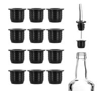 12 Adaptateurs pour Bec Verseur d'Alcool, Adapté aux Grandes Bouteilles d'Alcool et aux Bouteilles d'Huile d'Olive Jusqu'à 25mm Col Convertit n'Importe Quel bec Verseur en un Grand bec Verseur