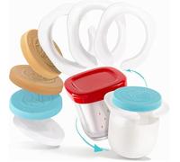 12 Adaptateurs SEB MULTIDELICES + 18 Couvercles pour Rendre Compatible Vos Pots de Yaourt en Verre Type la laitière avec Votre