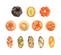 12 Aimant Frigo Pain Mini Magnet Frigo RéSine Mini Aimant pour Tableaux Blancs De RéFrigéRateur, Apprentissage Ludique pour Les Enfants