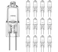 12 Ampoules G4 12V 20W Halogene Blanc Chaud 2800K Eclairage Cabinet | Culot G4 standard, 12V 20W puissant, lumiere chaude 2800K, filament duree longue, plafonnier uniforme brillant