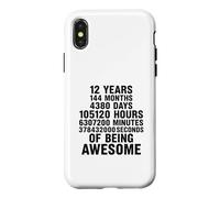 12 Ans 144 Mois 378432000 Seconds of Being Awesome Coque pour iPhone X/XS