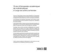 12 Ans D'olympiades Académiques De Mathématiques À L'usage Des Lycéens De Première - Une Préparation En 9 Thèmes D'étude Et 75 Exercices Corrigés
