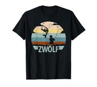12 ans pêcheur 12e anniversaire garçon pêcheur enfant canne T-Shirt