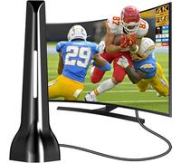 12 - Antenne TV d'intérieur pour Smart TV intérieur, antenne TV numérique pour chaînes locales 2026 avec base magnétique, réception à 360° Antennes HDTV portables pour TV sans câble Prend en charge 4K
