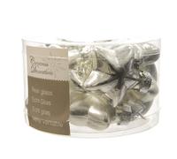 12 Arbre de Noël Mini Glassterne Décorations pour Argent Boules de Noël 010185
