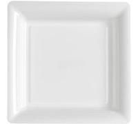 12 assiettes à dessert carrées réutilisables 18cm blanc - V57180BL Blanc G