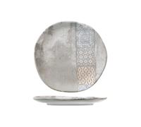 12 Assiettes En Grès Malaga Fruits 20 Cm Décorées H&H