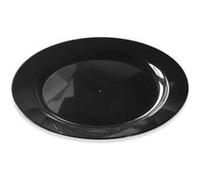 12 assiettes rondes réutilisables 19cm ébène - aluplast arp 190 ebene Noir G