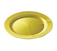 12 assiettes rondes réutilisables 19cm or - aluplast arp 190 or Jaune G