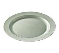 12 assiettes rondes réutilisables ø24cm argent - aluplast arp 240 argent Gris G