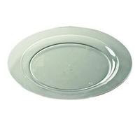 12 assiettes rondes réutilisables 24cm cristal - aluplast arp 240 cristal Transparent G
