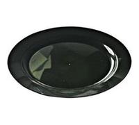 12 assiettes rondes réutilisables 24cm ébène - aluplast arp 240 ebene Noir G