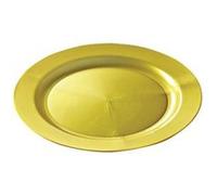 12 assiettes rondes réutilisables 24cm or - aluplast arp 240 or Jaune G