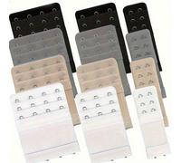 12 attaches élastiques de soutien-gorge, attaches de rallonge de sous-vêtements, attaches à 2/3/4 crochets, attaches de dos réglables, attaches de rallonge de sous-vêtements avec sangles cordées Taill