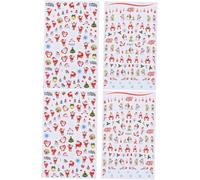 12 Autocollants Pour Les Ongles De Noël Stickers Ongles Noel Sticker Ongle Noel Nail Art 3d De Noël Manucure Enveloppement Complet Autocollants Pour Ongles Gommettes