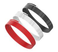 12 AWG Silicon Wire 9m (3M Black 3M Red 3M White) Silicone Electronic Cable 3.4mm²,Extra Flexible 680 Strands of Tinned Copper Wire 0.08mm for RC Auto Marine
