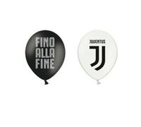 12 Ballons En Latex Juventus Noirs Et Blancs 30 Cm Taille Unique Blanc