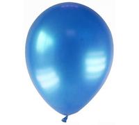 12 Ballons métallisés bleu foncé 28 cm - Bleu - Taille Unique