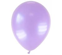 12 Ballons métallisés parme 28 cm - Violet - Taille Unique