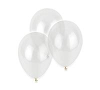 12 Ballons transparents 28 cm - Jaune - Taille Unique