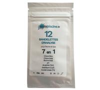 12 bandelettes d'analyse easyPiscine 7 en 1 pour piscine et spa