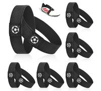 12 bandes de fixation pour lacets de chaussures de football, supports résistants à la déchirure empêchant les lacets de se défaire, adaptés aux chaussures de sport/loisirs (Adultes 26 cm Noir)