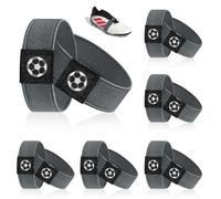 12 bandes de fixation pour lacets de chaussures de football, supports résistants à la déchirure empêchant les lacets de se défaire, adaptés aux chaussures de sport/loisirs (Enfants18 cm Gris)