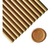 12 bâtons de cire à cacheter pour pistolet à colle pour cachet de cire,PORXFLY Seal Wax Sticks Idéal pour les enveloppes de cartes, les emballages cadeaux, les invitations de mariage (Or)