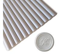 12 bâtons de cire à cacheter pour pistolet à colle pour cachet de cire,PORXFLY Seal Wax Sticks Idéal pour les enveloppes de cartes, les emballages cadeaux, les invitations de mariage (Perle Blanche)