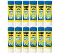Bâton de colle UHU Stic Magic - lot de 12 - 8,2 g - sans solvant - 3000688