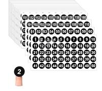 12 Blatt Zahlen Aufkleber 1 bis 200 Schwarz Nummer Aufkleber Selbstklebendes Vinyl Klein Nummern Etiketten Aufkleber für Inventarsortierung Organisation Aufbewahrungsboxen, 2,5 cm, 600 Stück