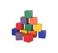 12 Blocs Cubes de Construction en Mousse - modules de motricité - Jouets éducatifs - Mousse EPE Revêtement synthétique Multicolore Multicolore
