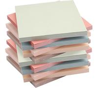 12 Blocs De Notes Autocollantes, Carrés De Couleur Feuillets Autocollants 76x76 Mm, 50 Feuilles Chacun Pour Les Mémos, Les Mes S, L'école, Le Bureau, La Maison, Les Réunions (6 Couleurs)[X295]