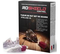 12 Blocs de Poison Appât Tueur de Rats et de Souris à Action Rapide - Intérieur,Extérieur pour Station d'Appât (300g)
