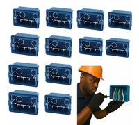 12 boîtes à encastrer 503 IP40 - Boîtes électriques 3 modules muraux - compatibles BTicino Gewiss Vimar - Pour maçonnerie et cloison sèche - Pour interrupteurs et prises - DIY ou professionnels