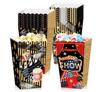 12 boîtes à pop corn pour soirées cinéma accessoires de fête thème cinéma cadeaux pour soirées cinéma sacs cadeaux
