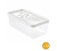 12 Boîtes Alimentaires hermétiques longues 1,2 litre