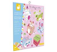 Janod - 12 Boites en Papier Kawaii à Réaliser - 12 Réalisations + 1 Planche de Stickers - DIY - Les Ateliers du Calme - Kit Loisir Créatif Enfant - Dextérité et Concentration - Dès 7 Ans - J09164