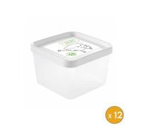 Boîte hermétique 0,6 L + couvercle blanc - lot de 12