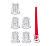 12 bougeoirs en verre - Ensemble de bougeoirs pour bougies et chandeliers