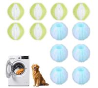 12 Boule Anti Poils Machine a Laver, Attrape Poils Machine a Laver - Capteur De Poils En Nylon Réutilisable, Outil De Nettoyage Pour Tambour De Machine à Laver