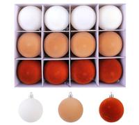 12 Boules de Noël en Velours 2,4 Pouces, Ornements Incassables, Suspendus, Décoration Festive de Fête à la Maison