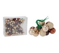 12 BOULES VERRE DÉCO NOËL SUSPENSION 2CM AMBRE Or