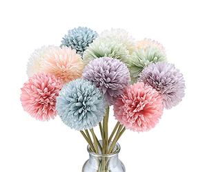 12 bouquets d'hortensias artificiels, fleurs en soie | Fleurs artificielles d'extérieur pour intérieur et extérieur, décoration de mariage et de maison, 6 couleurs