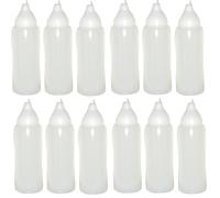 12 bouteilles transparentes anti-gouttes de 750 ml bouteille de ketchup bouteille de moutarde bouteille de mayonnaise