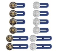 12 Boutons D'Extension De Taille Rétractables, Sans Couture, Flexibles Et Amovibles, Accessoires De Réglage De La Taille Du Pantalon, Adaptés À La Transformation Des Vêtements De Famille.