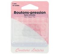 12 Boutons pression transparents 7 mm fermeture couture mercerie confection marque COUTURE LOISIRS transparent G