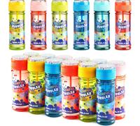 12 Bubble Bottles (2oz/60ml Bubble Solution)-Colourful Rainbow Design For Kids Parties,Bubble Wand,Large Bubble Kit,Summer Toys For Children.