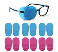 12 Cache-Oeils Médicaux Pour Enfants, Pour Amblyopie, Strabisme Et Postopératoire (Bleu, Rouge).